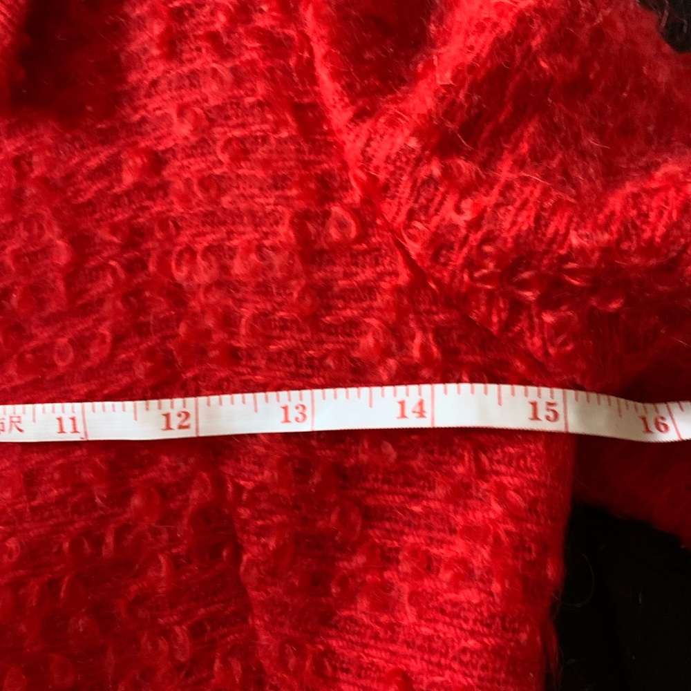 Vibrant Red Teddy Jacket - True Vintage - Picture 6 of 8